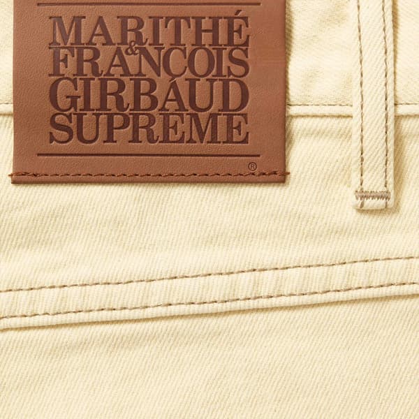 Supreme Marithé + François Girbaud X-Seam Baggy Denim Short - Pale Yellow (front)