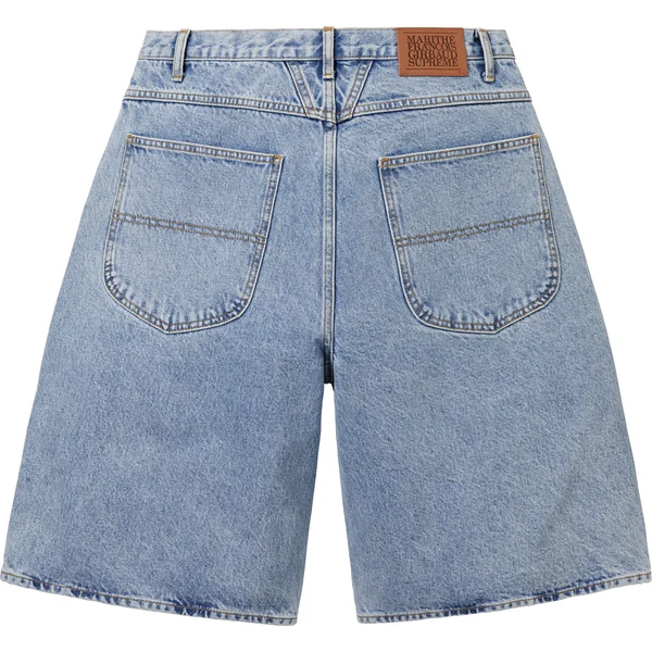 Supreme Marithé + François Girbaud X-Seam Baggy Denim Short - Washed Indigo (front)