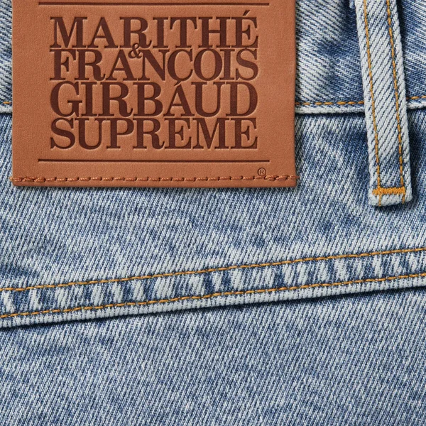 Supreme Marithé + François Girbaud X-Seam Baggy Denim Short - Washed Indigo (front)