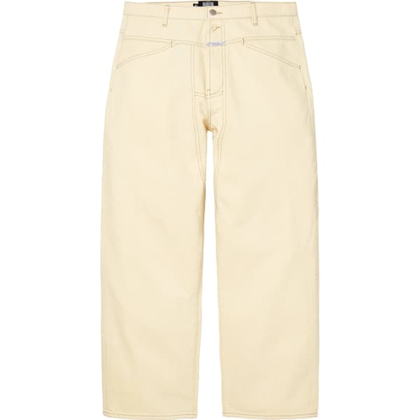 Supreme Marithé + François Girbaud X-Seam Baggy Jean - Pale Yellow (front)