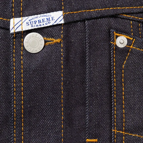 Supreme Marithé + François Girbaud X-Seam Denim Trucker Jacket - Rigid Indigo (front)