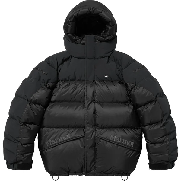 Supreme Marmot 800-Fill Down Parka - Black (front)