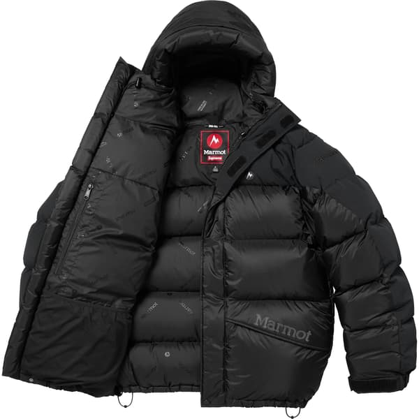 Supreme Marmot 800-Fill Down Parka - Black (front)