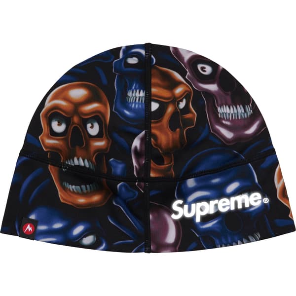 Supreme Marmot Base Layer Beanie - Skull Pile (front)