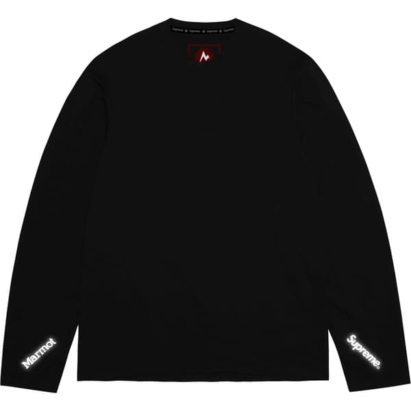 Supreme Marmot Base Layer L/S Top - Black (front)