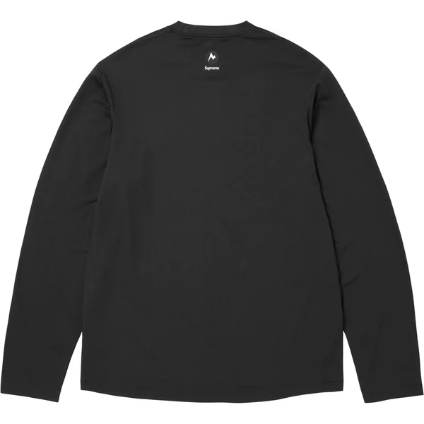 Supreme Marmot Base Layer L/S Top - Black (front)