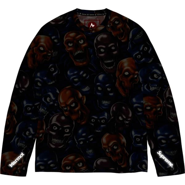 Supreme Marmot Base Layer L/S Top - Skull Pile (front)