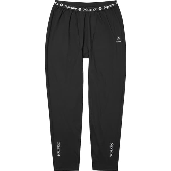 Supreme Marmot Base Layer Pant - Black (front)