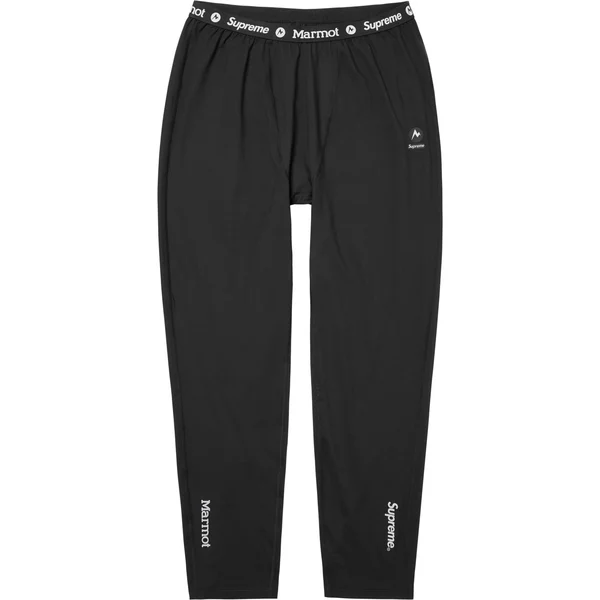 Supreme Marmot Base Layer Pant - Black (front)
