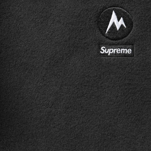 Supreme Marmot Fleece Jacket - Black (front)