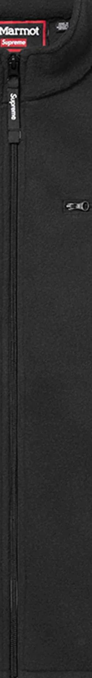 Supreme Marmot Fleece Jacket - Black (front)