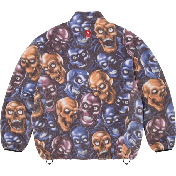 Supreme Marmot Fleece Jacket - Skull Pile (front)