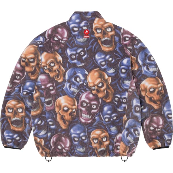 Supreme Marmot Fleece Jacket - Skull Pile (front)