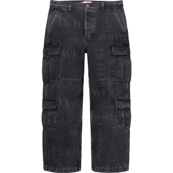 Supreme Martine Rose Denim Cargo Pant - Washed Black (front)