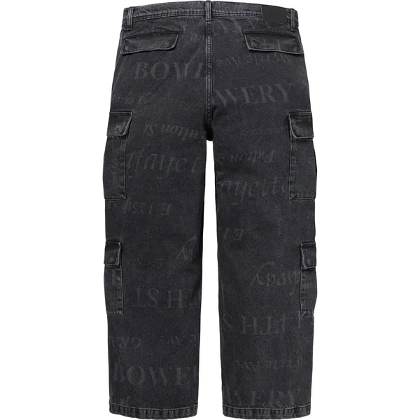 Supreme Martine Rose Denim Cargo Pant - Washed Black (front)