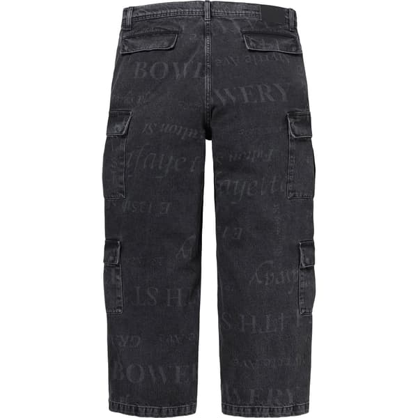 Supreme Martine Rose Denim Cargo Pant - Washed Black (front)