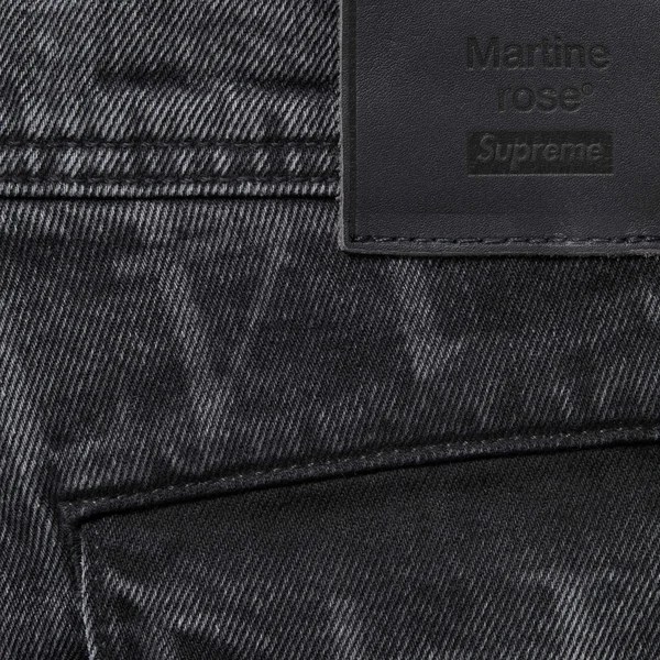 Supreme Martine Rose Denim Cargo Pant - Washed Black (front)