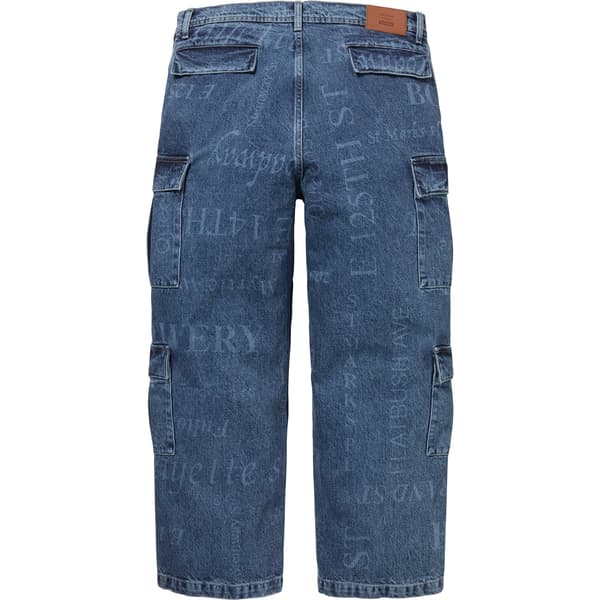 Supreme Martine Rose Denim Cargo Pant - Washed Blue (front)