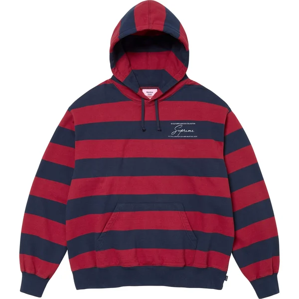 Supreme Martine Rose Hooded Sweatshirt - Stripe (front)