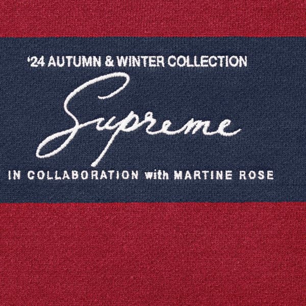 Supreme Martine Rose Hooded Sweatshirt - Stripe (front)