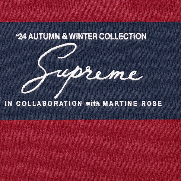 Supreme Martine Rose Hooded Sweatshirt - Stripe (front)