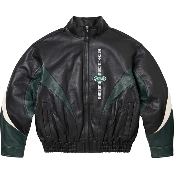 Supreme Martine Rose Leather Jacket - Black (front)
