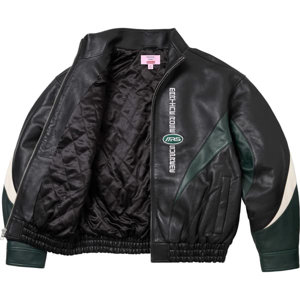 Supreme Martine Rose Leather Jacket - Black (front)