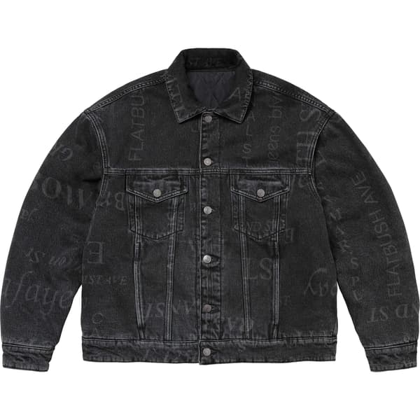 Supreme Martine Rose Reversible Trucker Jacket - Washed Black (front)