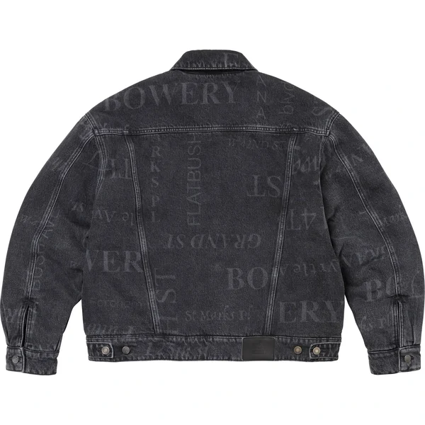 Supreme Martine Rose Reversible Trucker Jacket - Washed Black (front)