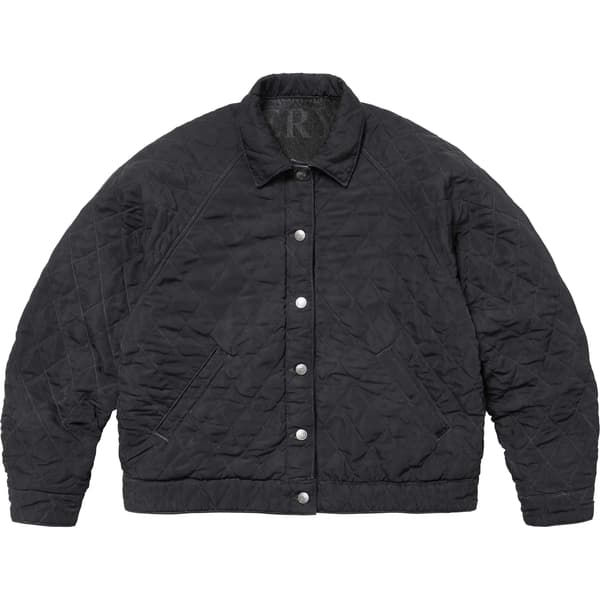 Supreme Martine Rose Reversible Trucker Jacket - Washed Black (front)