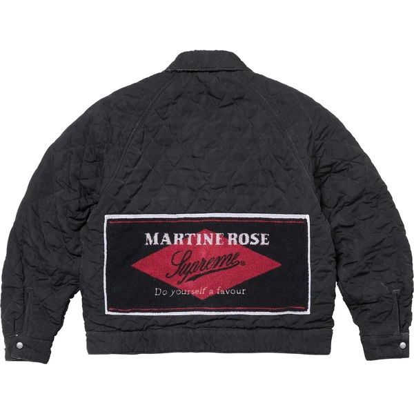 Supreme Martine Rose Reversible Trucker Jacket - Washed Black (front)