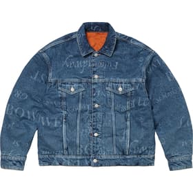 Supreme Martine Rose Reversible Trucker Jacket Washed Blue