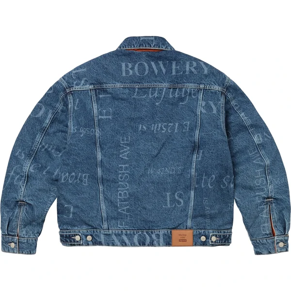 Supreme Martine Rose Reversible Trucker Jacket - Washed Blue (front)