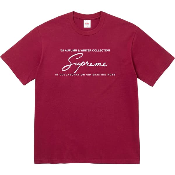 Supreme Martine Rose Tee - Cardinal (front)