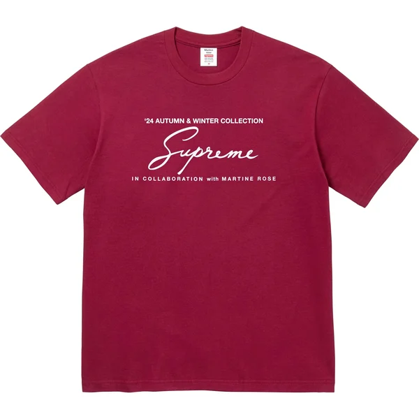 Supreme Martine Rose Tee - Cardinal (front)
