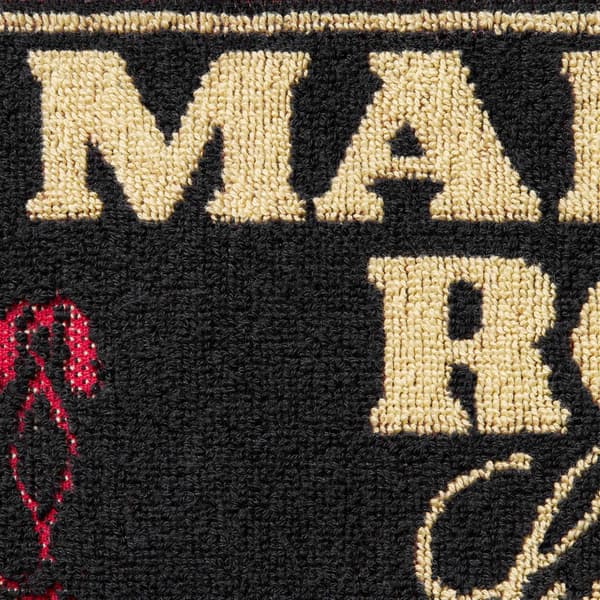 Supreme Martine Rose Towel Zip Up Hooded Sweatshirt - Black (front)