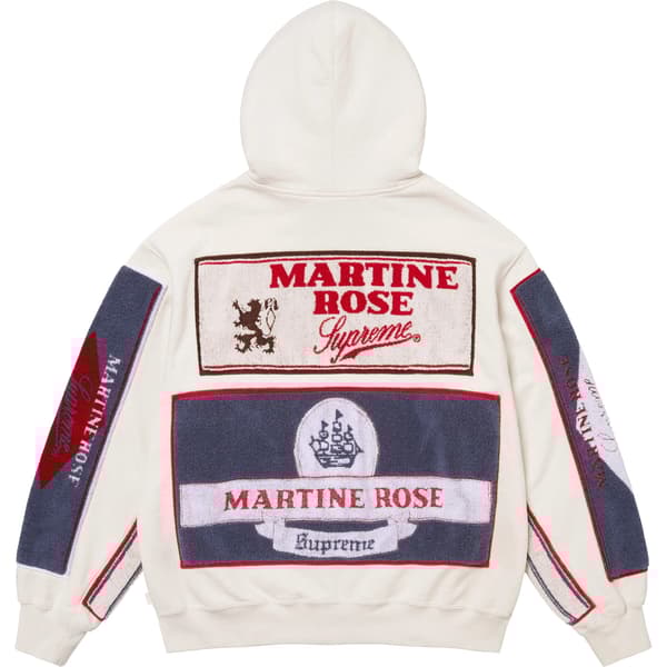 Supreme Martine Rose Towel Zip Up Hooded Sweatshirt - White (front)
