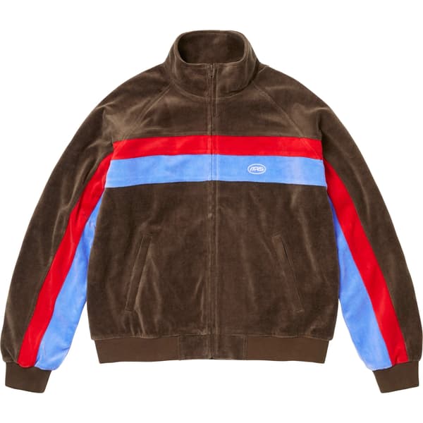 Supreme Martine Rose Velour Track Jacket - Brown (front)