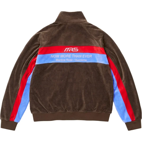 Supreme Martine Rose Velour Track Jacket - Brown (front)