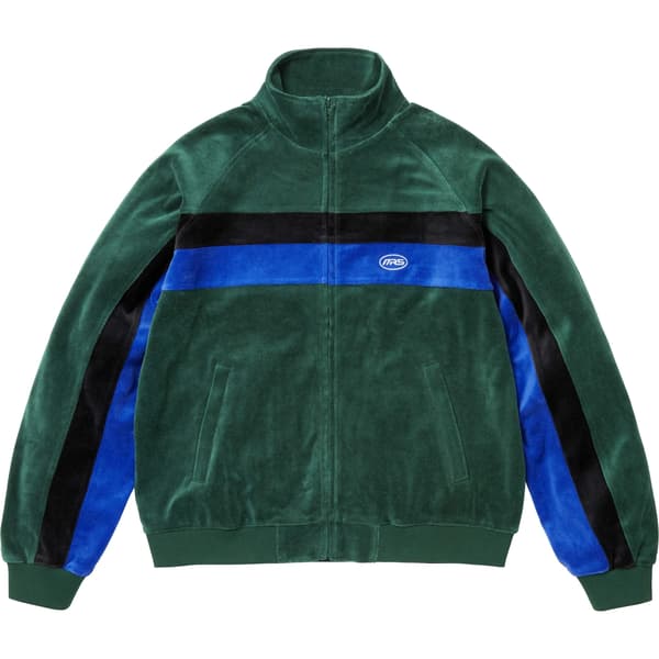 Supreme Martine Rose Velour Track Jacket - Green (front)
