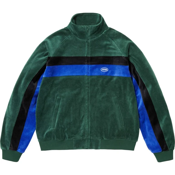 Supreme Martine Rose Velour Track Jacket - Green (front)