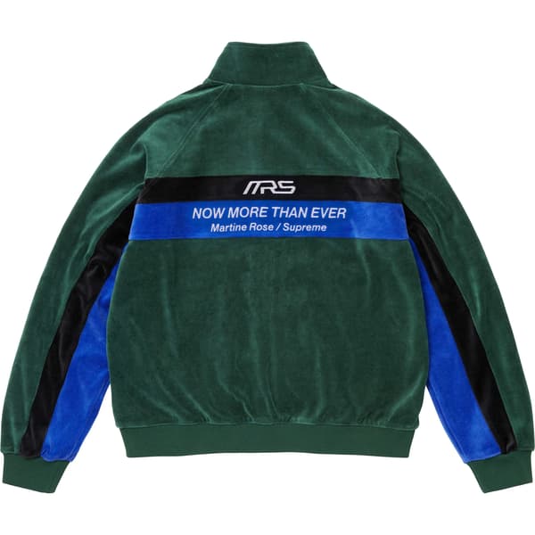 Supreme Martine Rose Velour Track Jacket - Green (front)