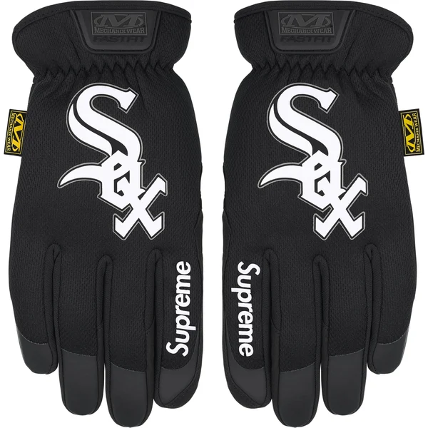 Supreme Mechanix FastFit MLB Teams Gloves - Black (front)