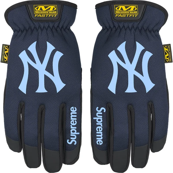 Supreme Mechanix FastFit MLB Teams Gloves - Navy (front)