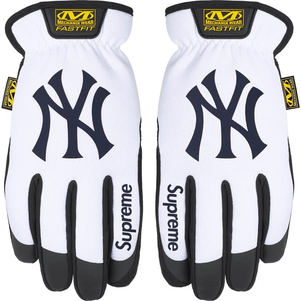 Supreme Mechanix FastFit MLB Teams Gloves - White (front)