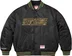 Supreme Mitchell &amp; Ness Camo Logo Varsity Jacket - Black (front)