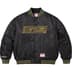 Supreme Mitchell &amp; Ness Camo Logo Varsity Jacket - Black (front)