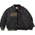 Supreme Mitchell &amp; Ness Camo Logo Varsity Jacket - Black (front)