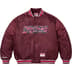 Supreme Mitchell &amp; Ness Camo Logo Varsity Jacket - Burgundy (front)