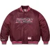 Supreme Mitchell &amp; Ness Camo Logo Varsity Jacket - Burgundy (front)
